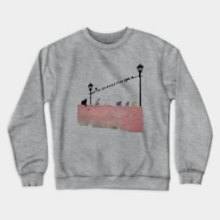 Cats And Birds Crewneck Sweatshirt